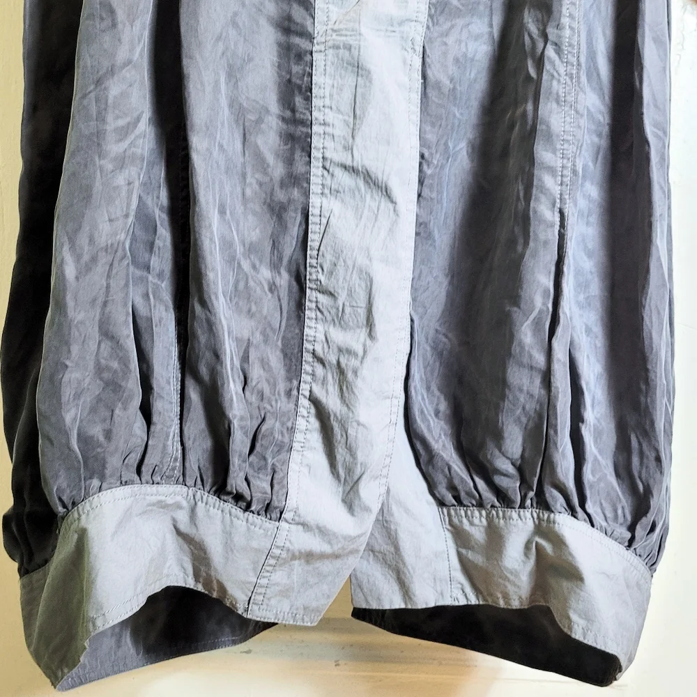 Hebbeding Holland lagenlook gray bubble maxi dress zippers pockets L(1) - Picture 9 of 10